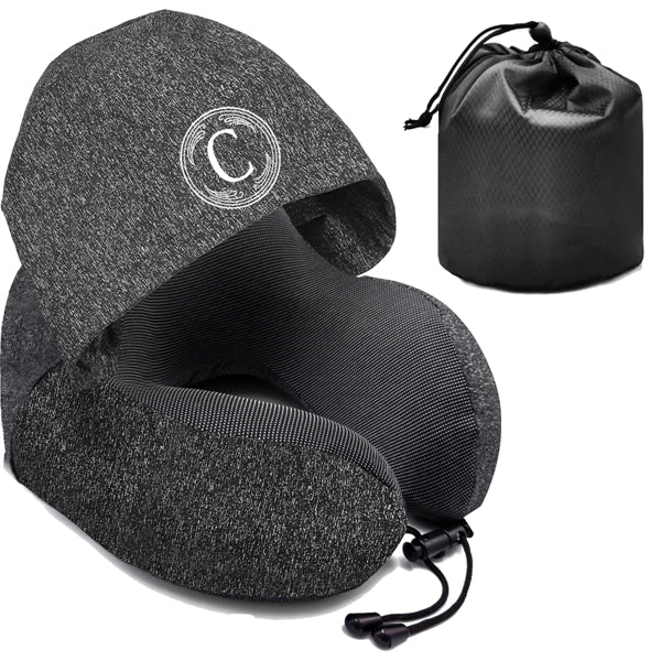Memory Foam Travel Pillow With Hood