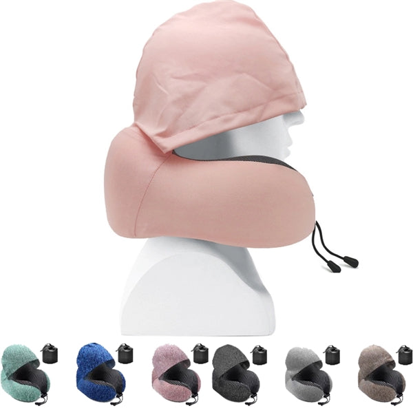 Memory Foam Travel Pillow With Hood