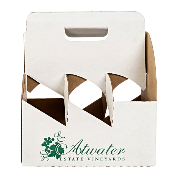 Slant-Cut 6-Bottle Cardboard Tote