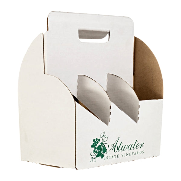 Slant-Cut 6-Bottle Cardboard Tote