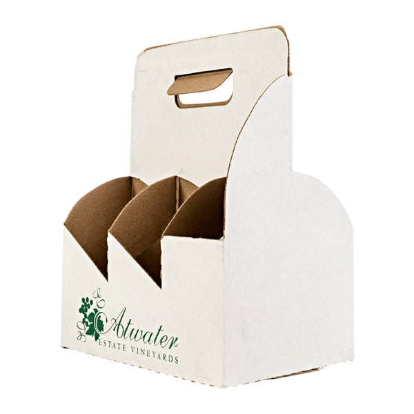 Slant-Cut 6-Bottle Cardboard Tote