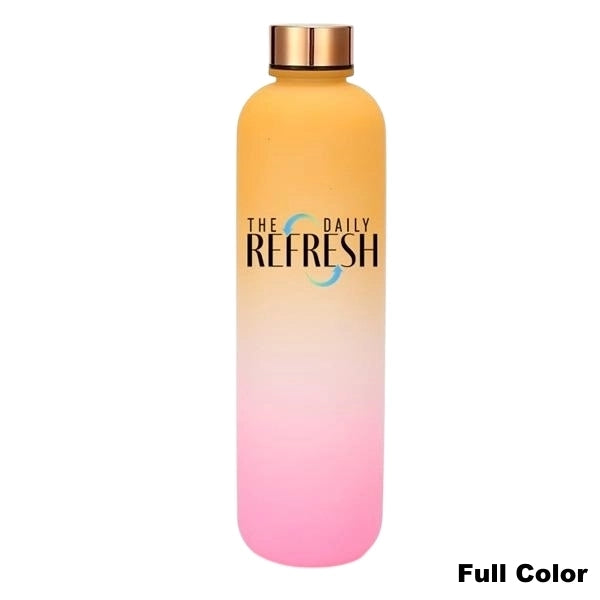 32 oz Frosted Tritan Sports Water Bottle with Time Marker