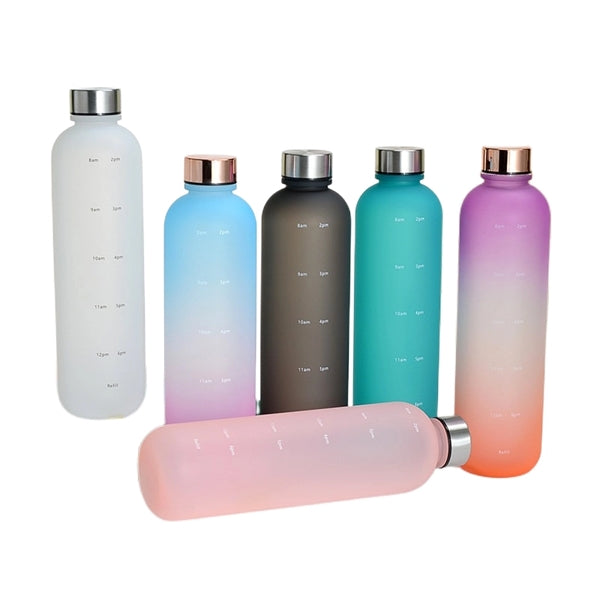 32 oz Frosted Tritan Sports Water Bottle with Time Marker