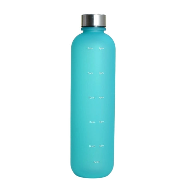 32 oz Frosted Tritan Sports Water Bottle with Time Marker