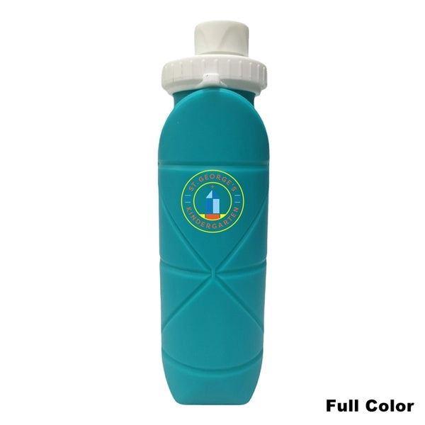 20 oz Silicone Foldable Leakproof Travel Water Bottle