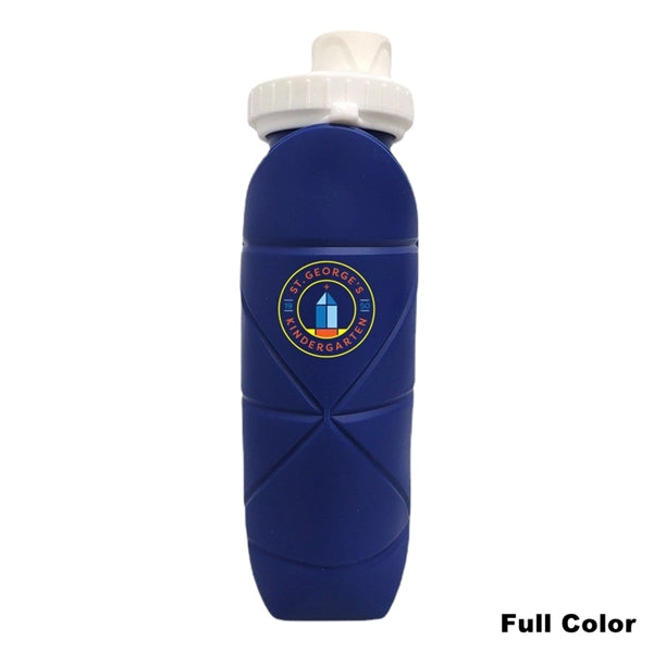 20 oz Silicone Foldable Leakproof Travel Water Bottle