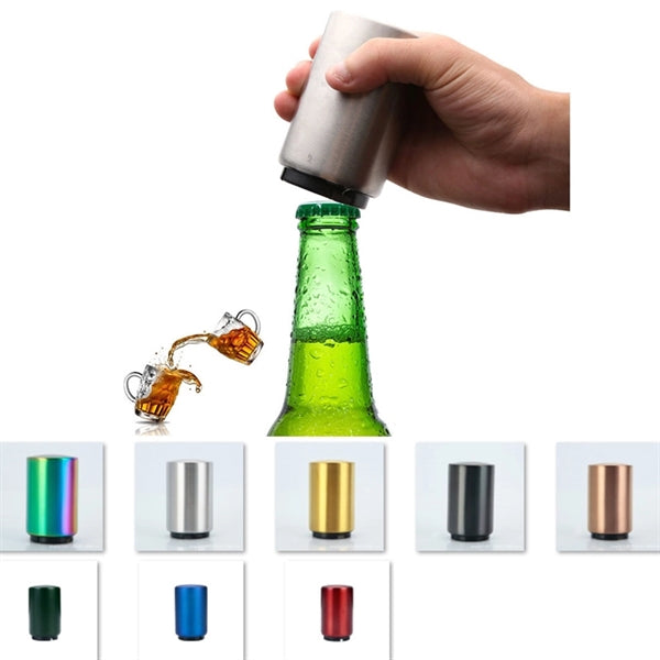 Magnetic Stainless Steel Push Down Automatic Bottle Opener