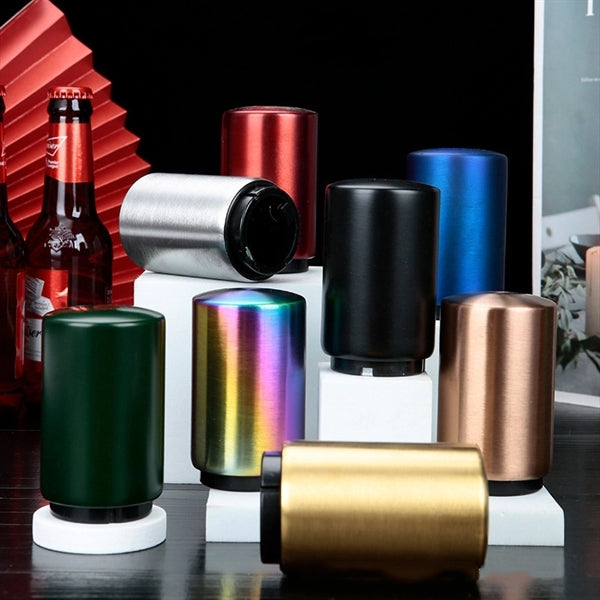 Magnetic Stainless Steel Push Down Automatic Bottle Opener