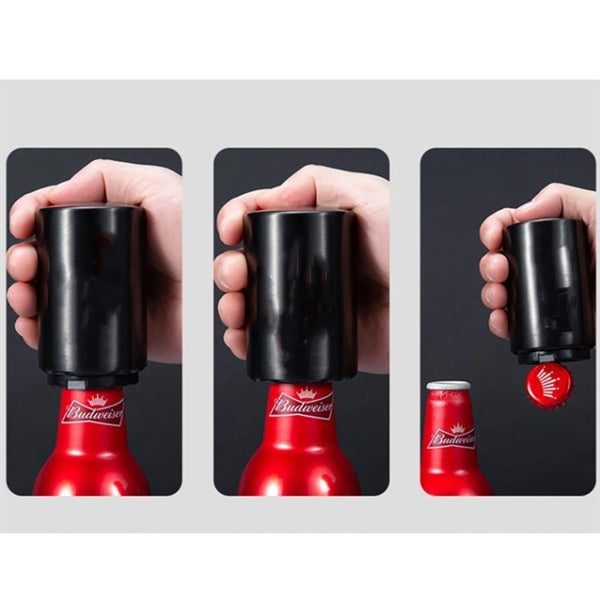 Magnetic Stainless Steel Push Down Automatic Bottle Opener