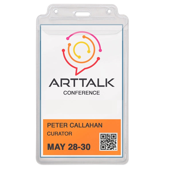Vertical 1-Pocket Event-Size Badge Holders with Tuck-In Flap