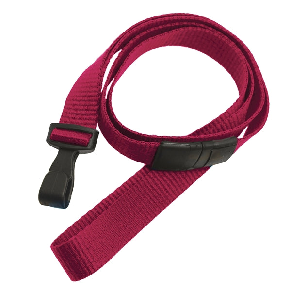 5/8" Blank Breakaway Lanyards with Wide Plastic Hook