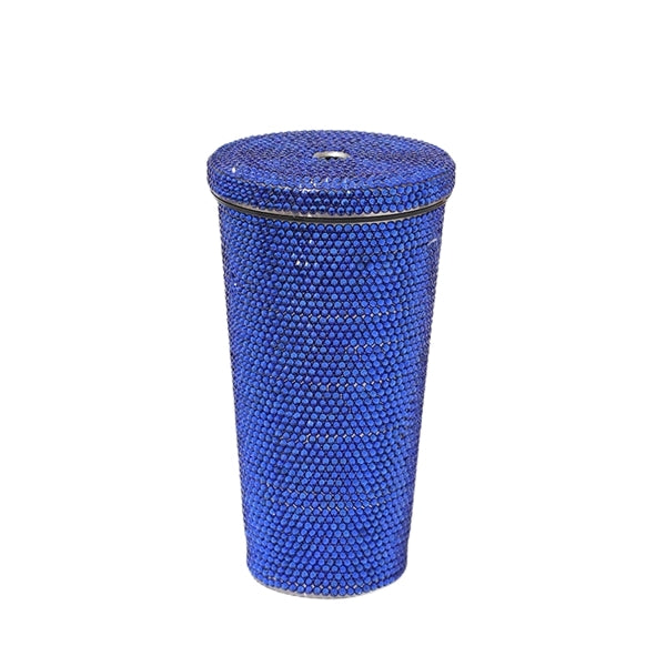 16.9 oz Studded Stainless Steel Tumbler With Lid and Straw
