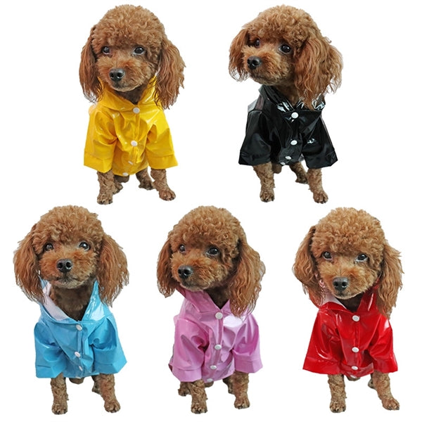 Pet Rain Coat S-XL Waterproof Jackets PU Reflective Hoody