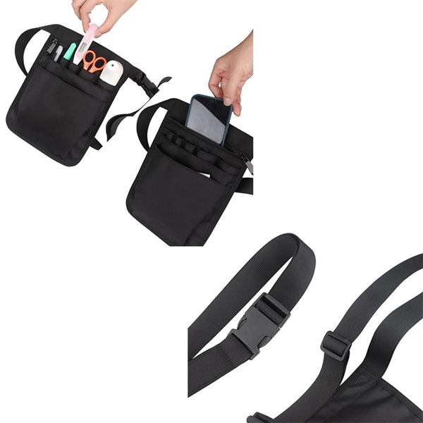 Nurse Pouch Medical Storage Multi-Compartment Tool Waist Bag
