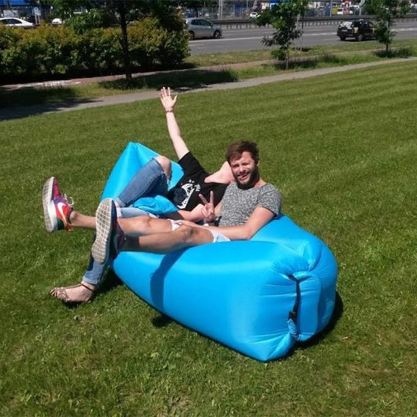 Inflatable Lounger Air Sofa Couch Includes Travel Bag Pouch