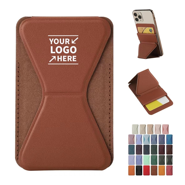 2-in-1 Leather Magnetic Wallet & Phone Stand