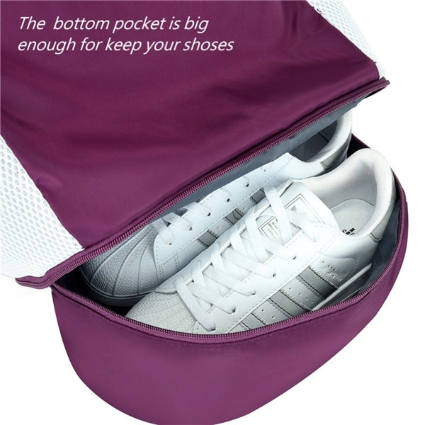 Gym Drawstring Backpack with Dry and Wet Separation