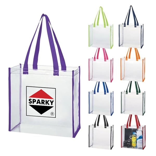 Clear PVC Stadium Tote Bag
