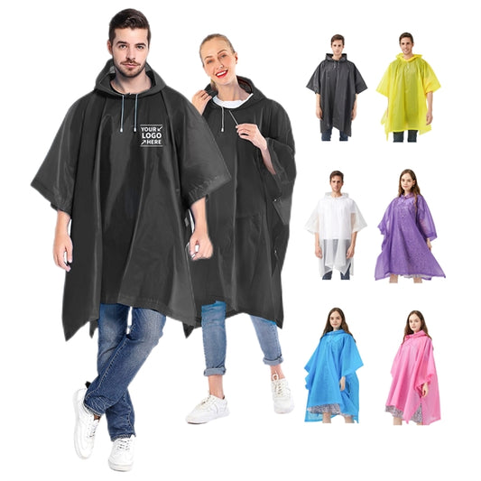 Waterproof Rain Poncho with Hood