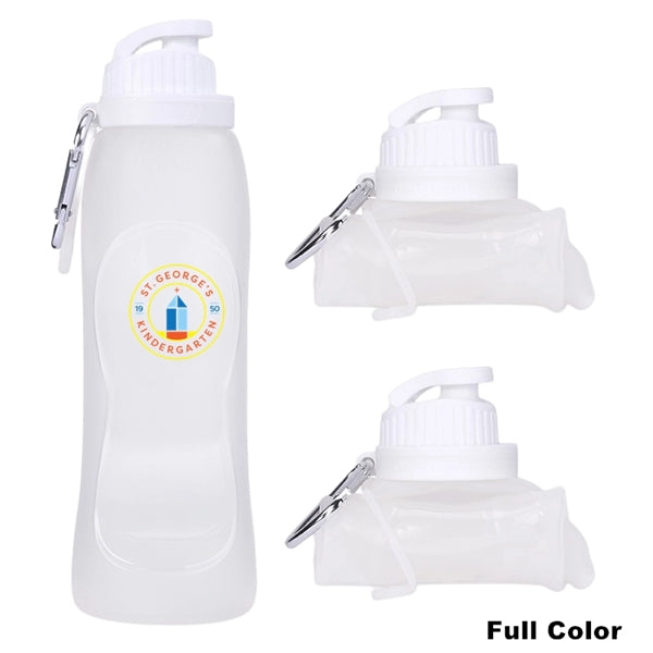 16.9 oz Collapsible Silicone Sport Water Bottle