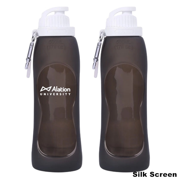 16.9 oz Collapsible Silicone Sport Water Bottle