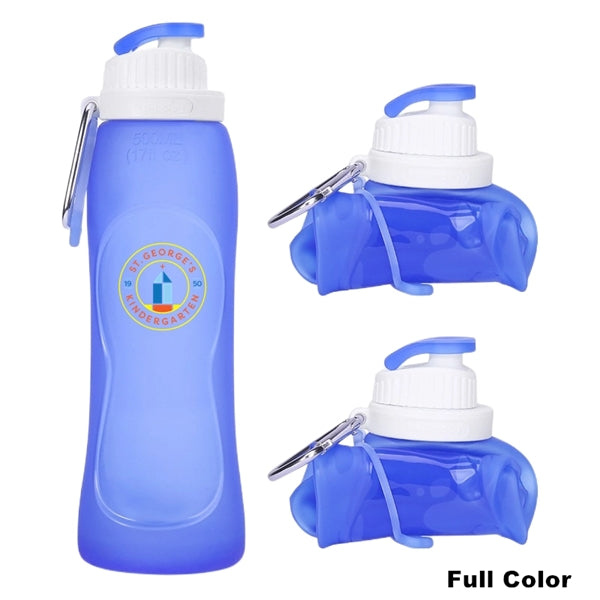 16.9 oz Collapsible Silicone Sport Water Bottle