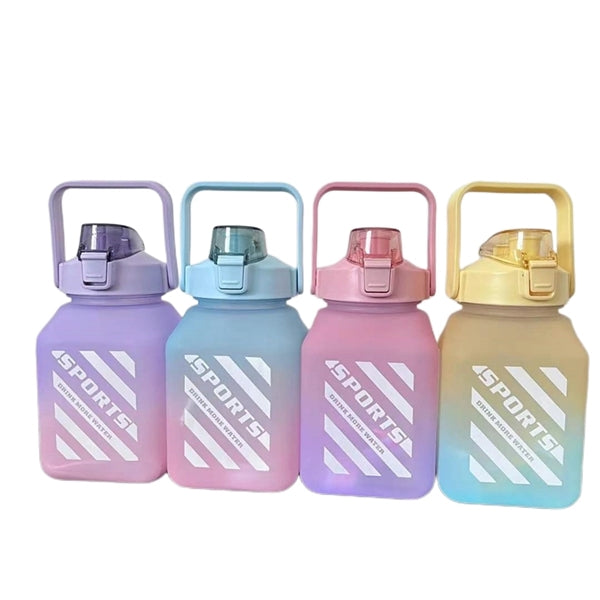 50 oz Square Sports Water Bottle with Handle And Straw