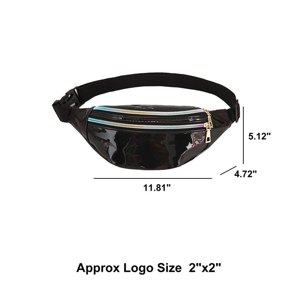 Crossbody Belt Bag Fanny Pack With Zipper