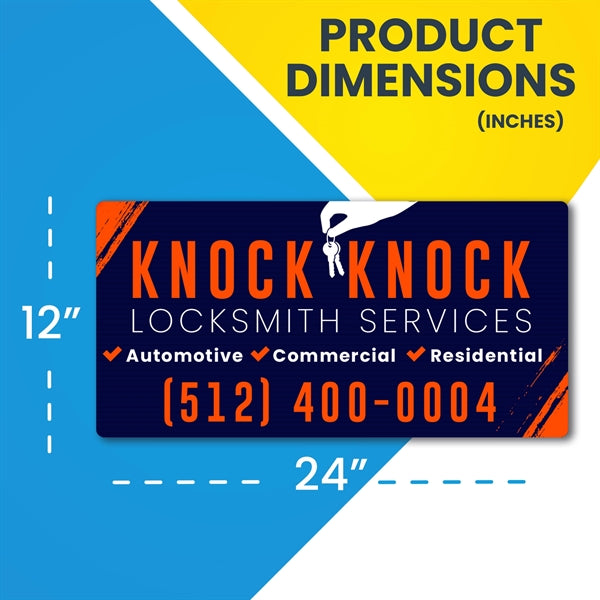 12" x 24" 30 Mil Rectangle Car and Truck Magnet