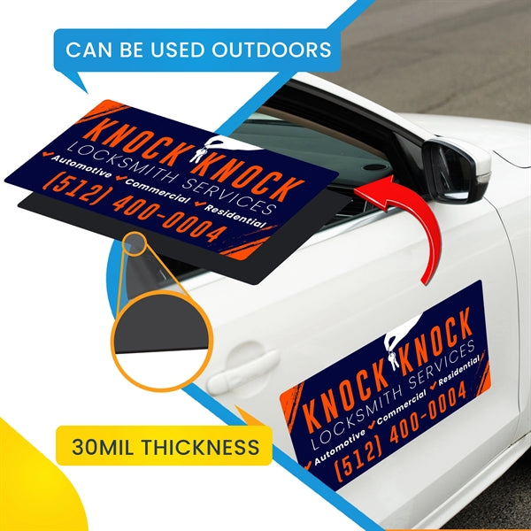 12" x 24" 30 Mil Rectangle Car and Truck Magnet