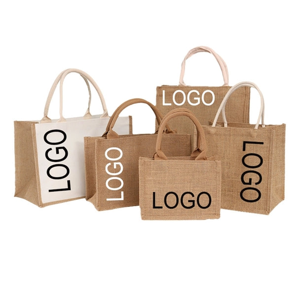Jute Tote Gift Bags Natural Grocery Shopping
