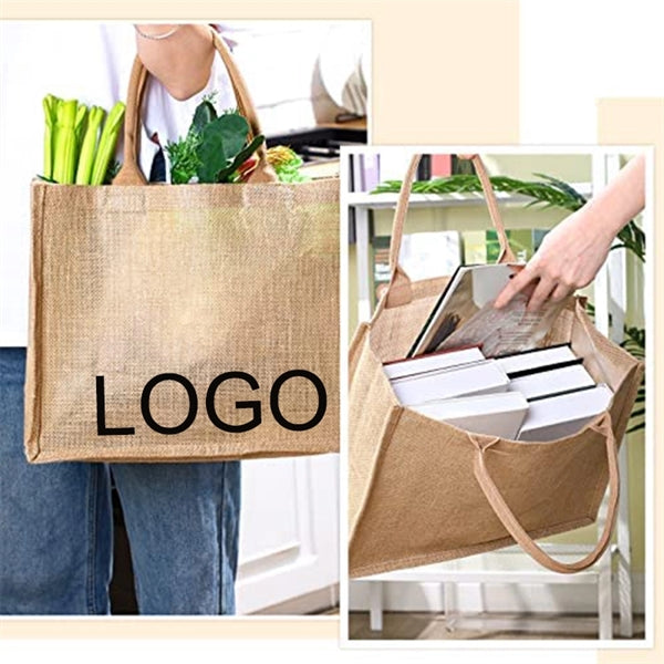 Jute Tote Gift Bags Natural Grocery Shopping