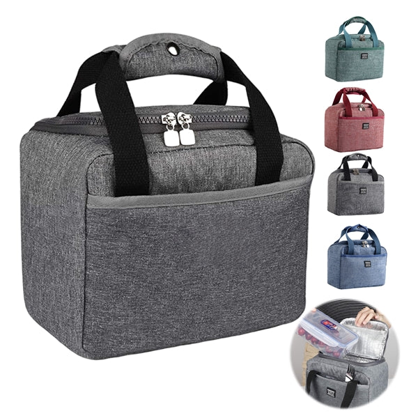 Portable Insulated Lunch Bag with Front Pocket