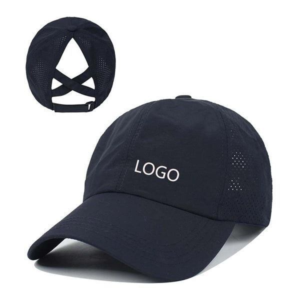 Womens Criss Cross Ponytail Baseball Cap