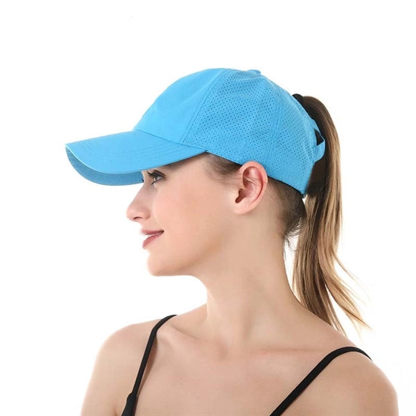 Womens Criss Cross Ponytail Baseball Cap