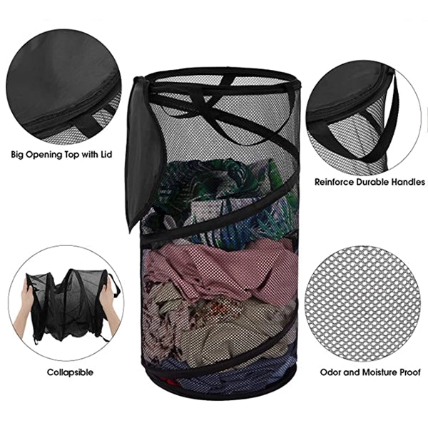 Collapsible Round Popup Laundry Hamper