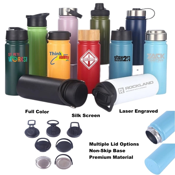 16.9 oz Stainless Steel Double-Wall Thermos Bottle Flask