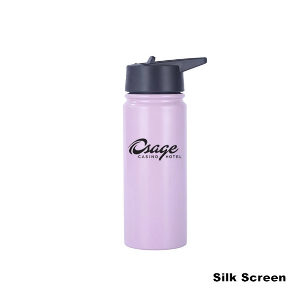 16.9 oz Stainless Steel Double-Wall Thermos Bottle Flask
