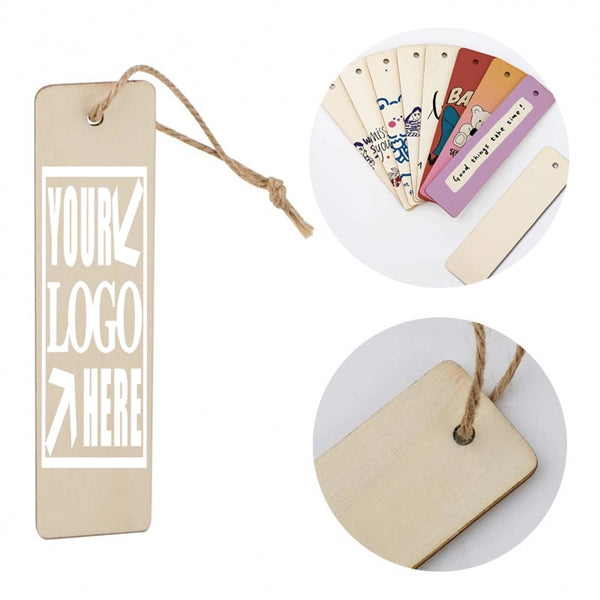 Vintage Unfinished Wooden Bookmark Set