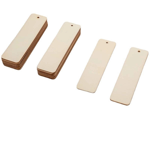 Vintage Unfinished Wooden Bookmark Set