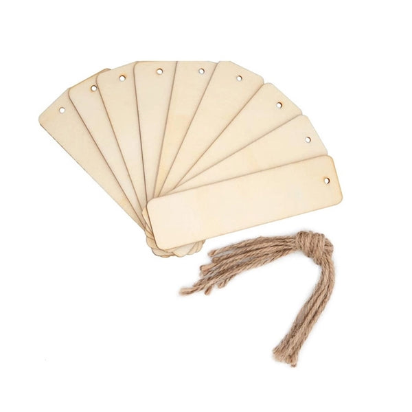 Vintage Unfinished Wooden Bookmark Set