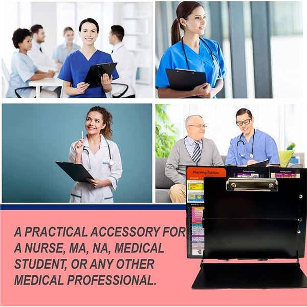 3 Layers Aluminum Foldable Nurse Clip Boards Notepad