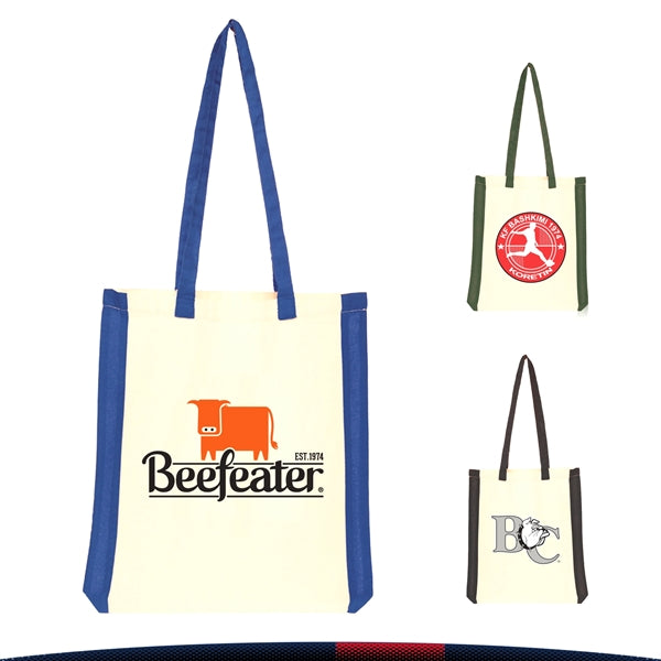 Maya Side Stripes Cotton Tote Bags