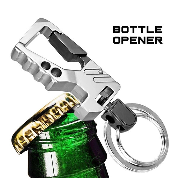 Keychain with Bottle Opener and Clip