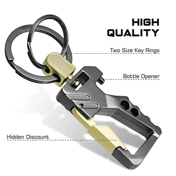 Keychain with Bottle Opener and Clip