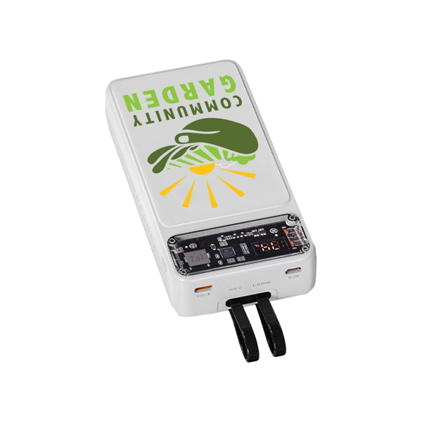 Winnetka Transparent Corded Power Bank 20000