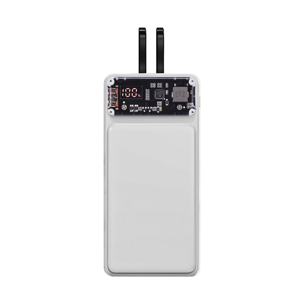 Winnetka Transparent Corded Power Bank 20000