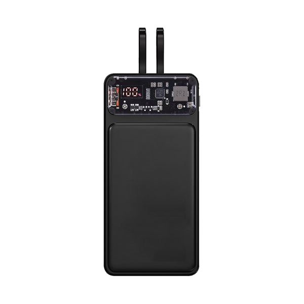 Winnetka Transparent Corded Power Bank 20000