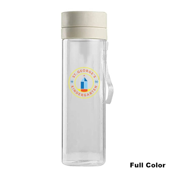 20/27 oz Clear Sports Plastic Water Bottle With Tea Strainer
