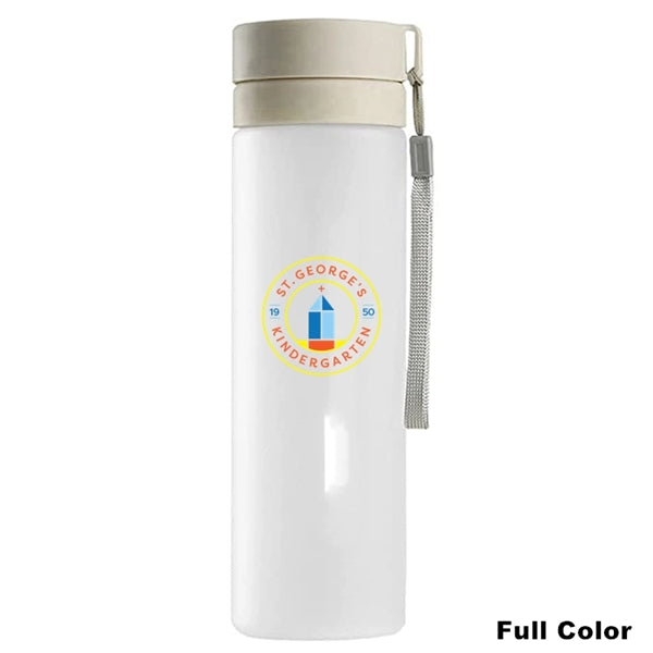 20/27 oz Clear Sports Plastic Water Bottle With Tea Strainer